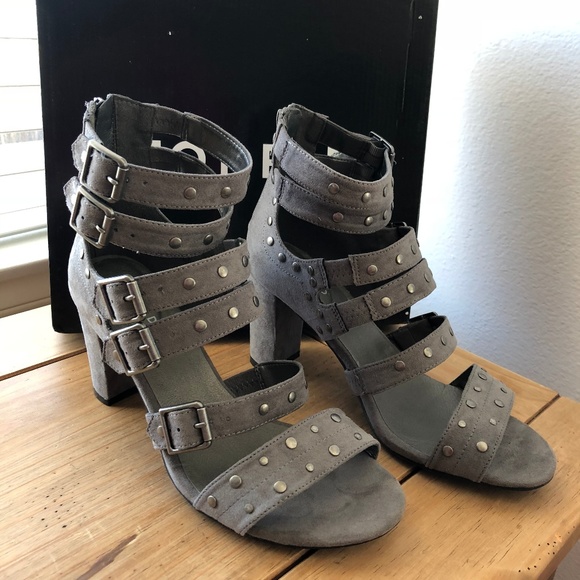 ** SOLDTorrid Grey Strappy Studded Heels 11W NEW - Picture 7 of 8